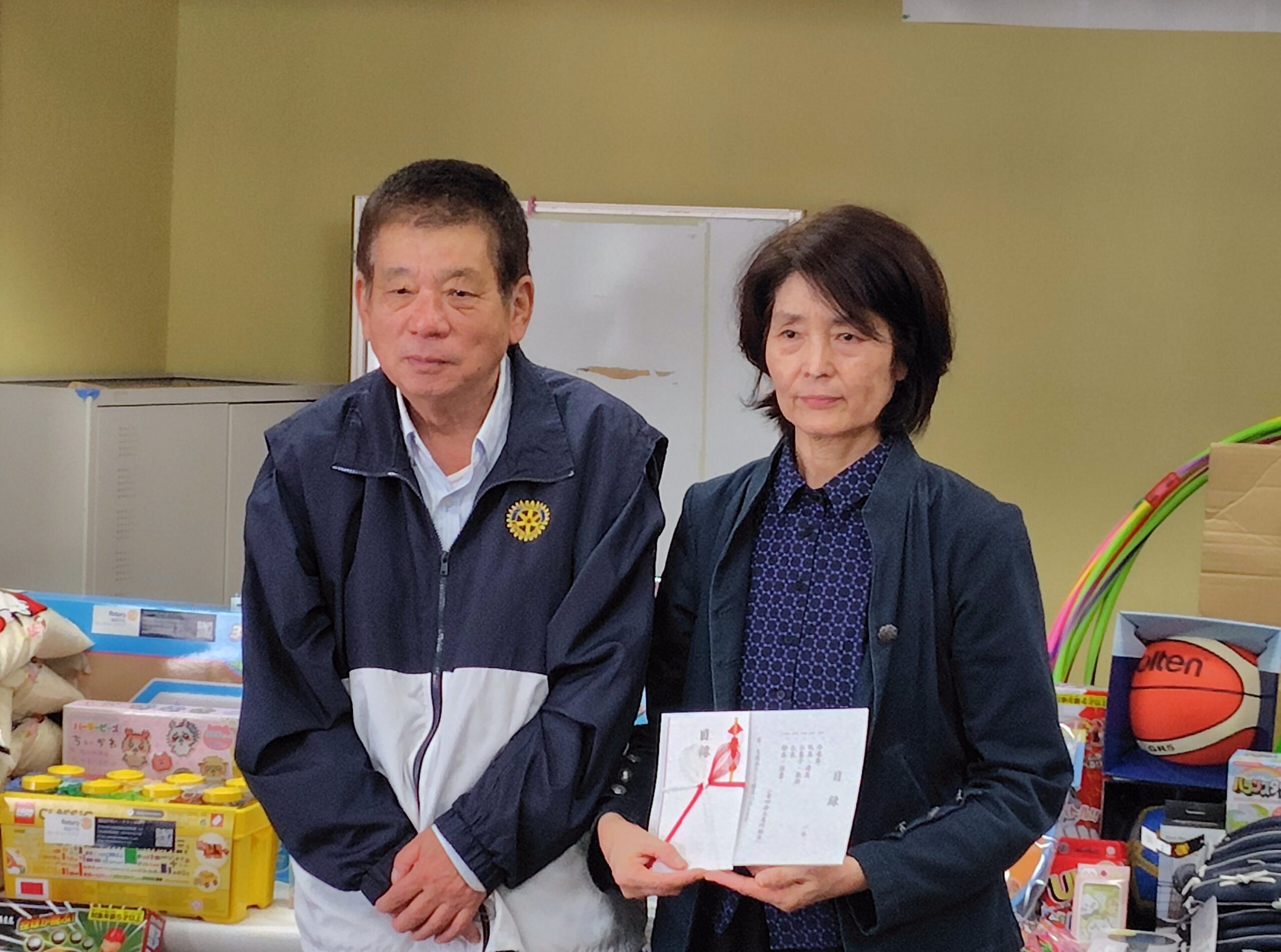 学童クラブ支援品贈呈式